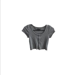cropped grey baby tee